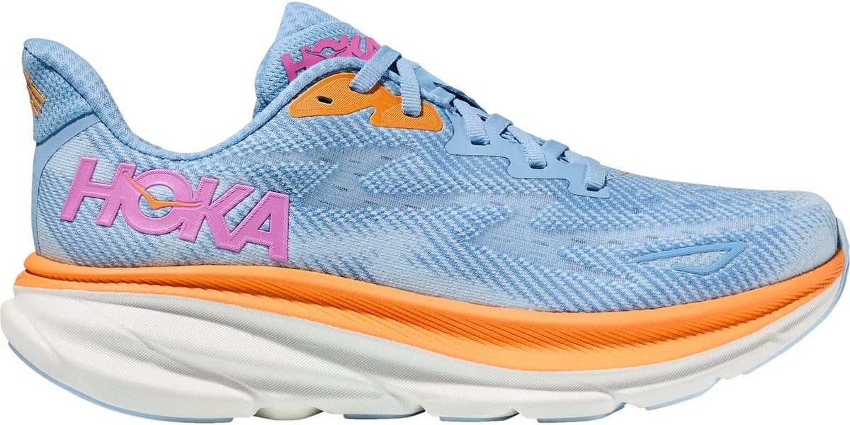 HOKA ONE ONE Women’s Clifton 9 Shoes (Airy Blue/Ice Water, us_Footwear_Size_System, Adult, Women, Numeric, Medium, Numeric_10)
