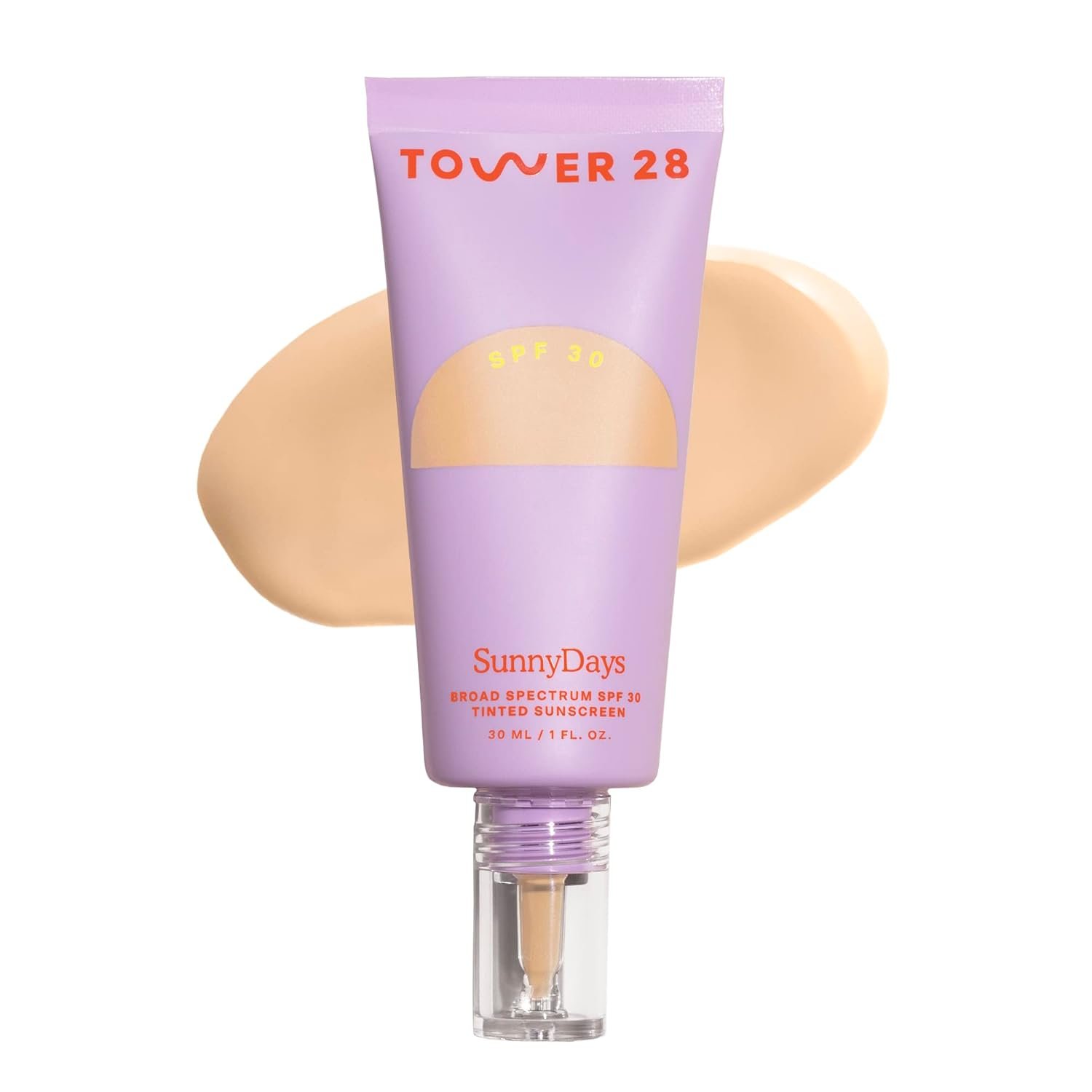 Tower 28 Beauty SunnyDays SPF 30 Tinted Mineral Sunscreen – For Sensitive Skin – 2-in-1 Facial Broad Spectrum UVA/UVB Protection + Foundation – Shade 15 MELROSE – Light with Warm Undertones, 1 Fl Oz