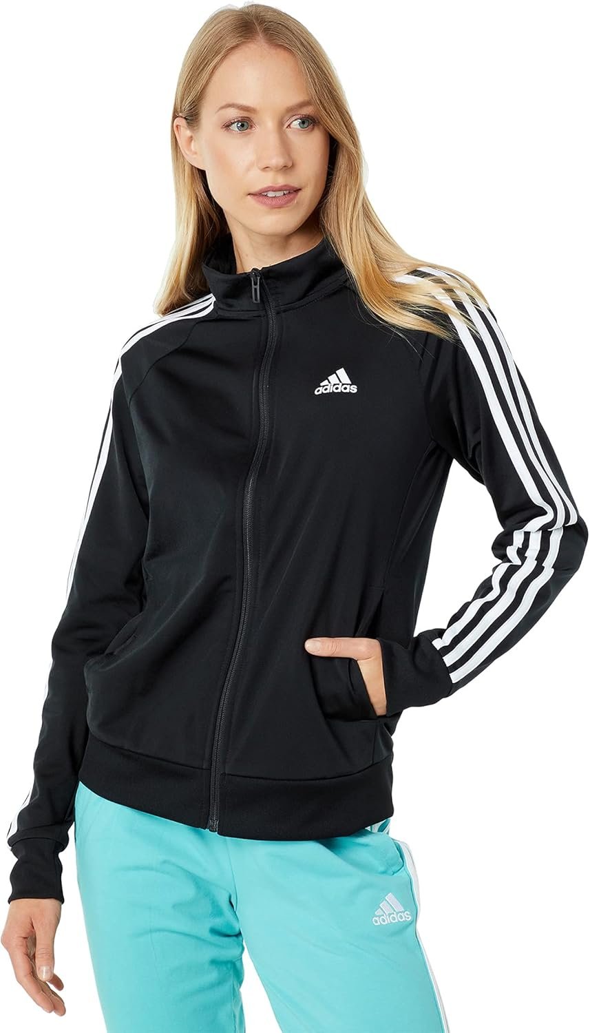 adidas Women’s Essentials Warm-Up Slim 3-Stripes Track Jacket