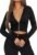LovelyWholesale Womens Cropped Zip Up Hoodie Ribbed Knit Long Sleeve Crop Sweatshirt