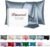 100% Mulberry Silk Pillowcase for Hair and Skin Made in USA, Real 22 Momme Silk Pillow Cases Queen, Not Satin Pillowcase, Anti Acne,Zipper Closure, 1 Pc 20″x30″ (Queen, Blue Grey)