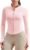 BareLuxe Womens BBL Jacket with Pockets, Snatched Fit Zip Up Athletic Cropped Jackets for Women Thumbholes